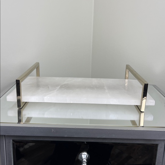Homegoods Elegant White Marble Tray